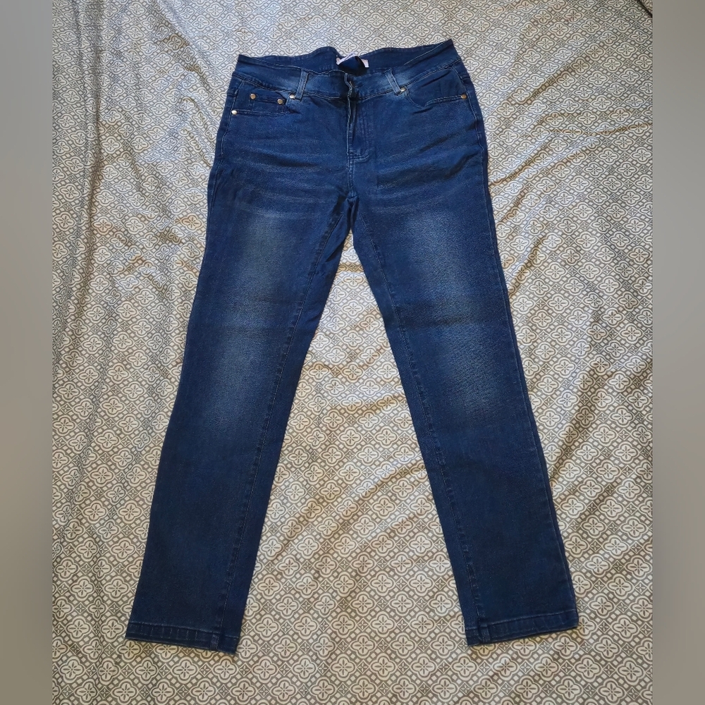 Jesse Jeans Womens Size 9 Blue Denim Straight Leg Jeans Stretch Medium Wash